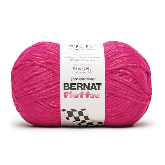 Hot Pink Bernat Yarn Pink Bernat® Baby Blanket Sparkle™ #6 Super